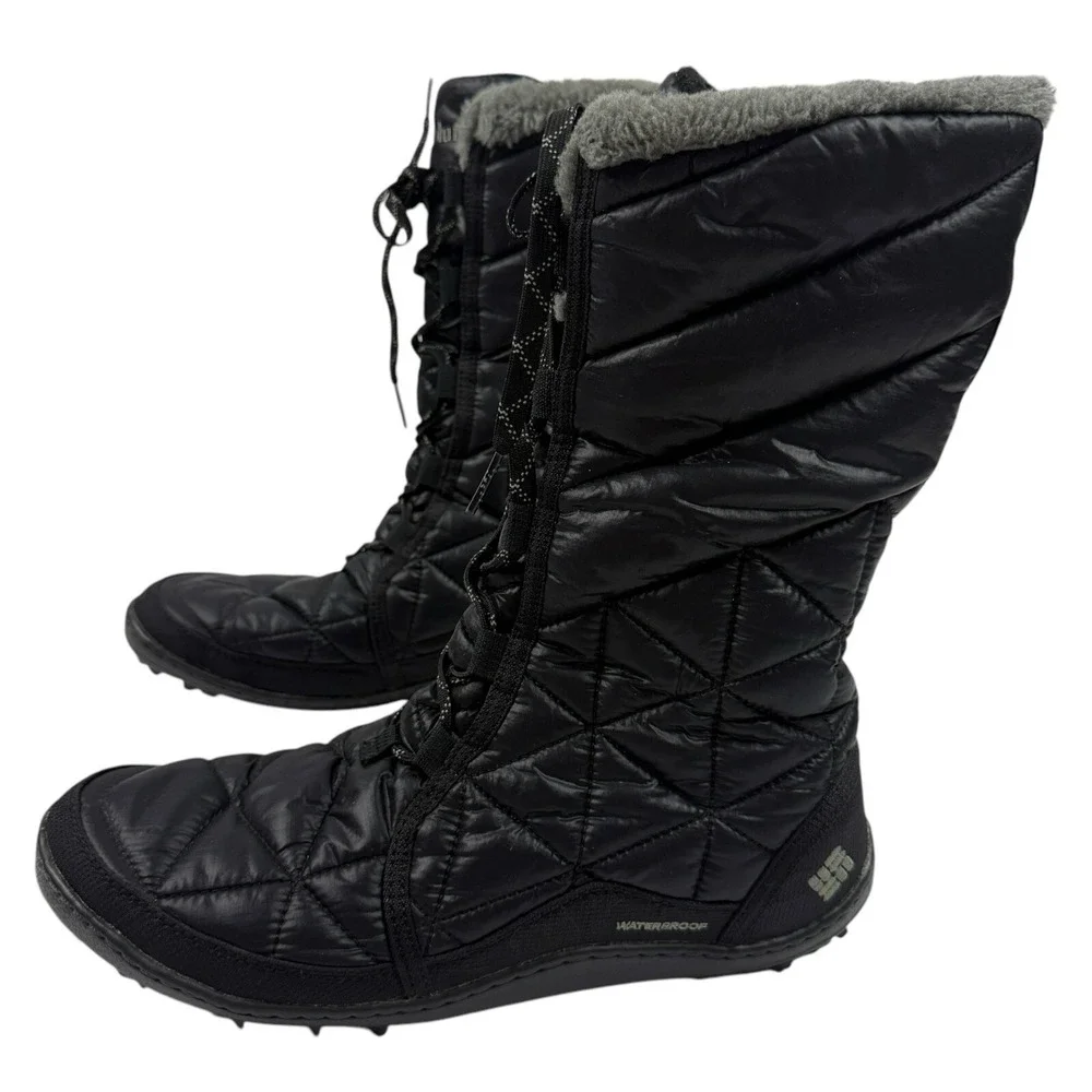 Columbia Powder‎ Summit II Mid Insulated Waterproof Winter Boots Black Sz 9.5
